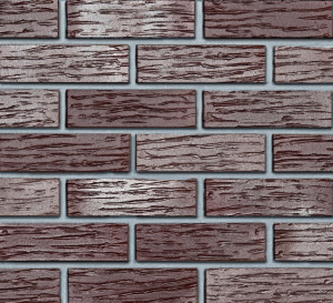 Клинкерный кирпич ADELAIDE burgund в формате NF. Рифленая поверхность
