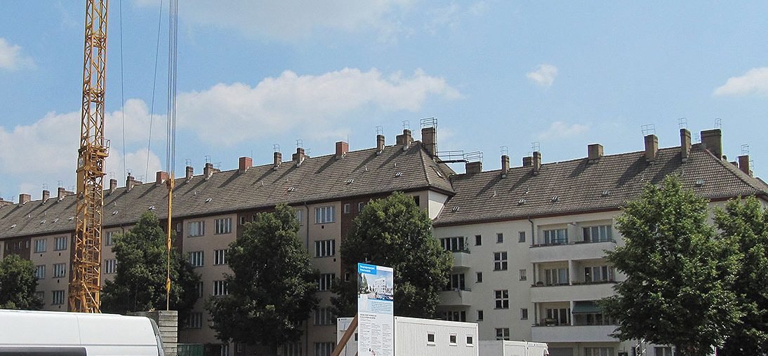 Берлин Pistoriusplatz, здания домов до реконструкции